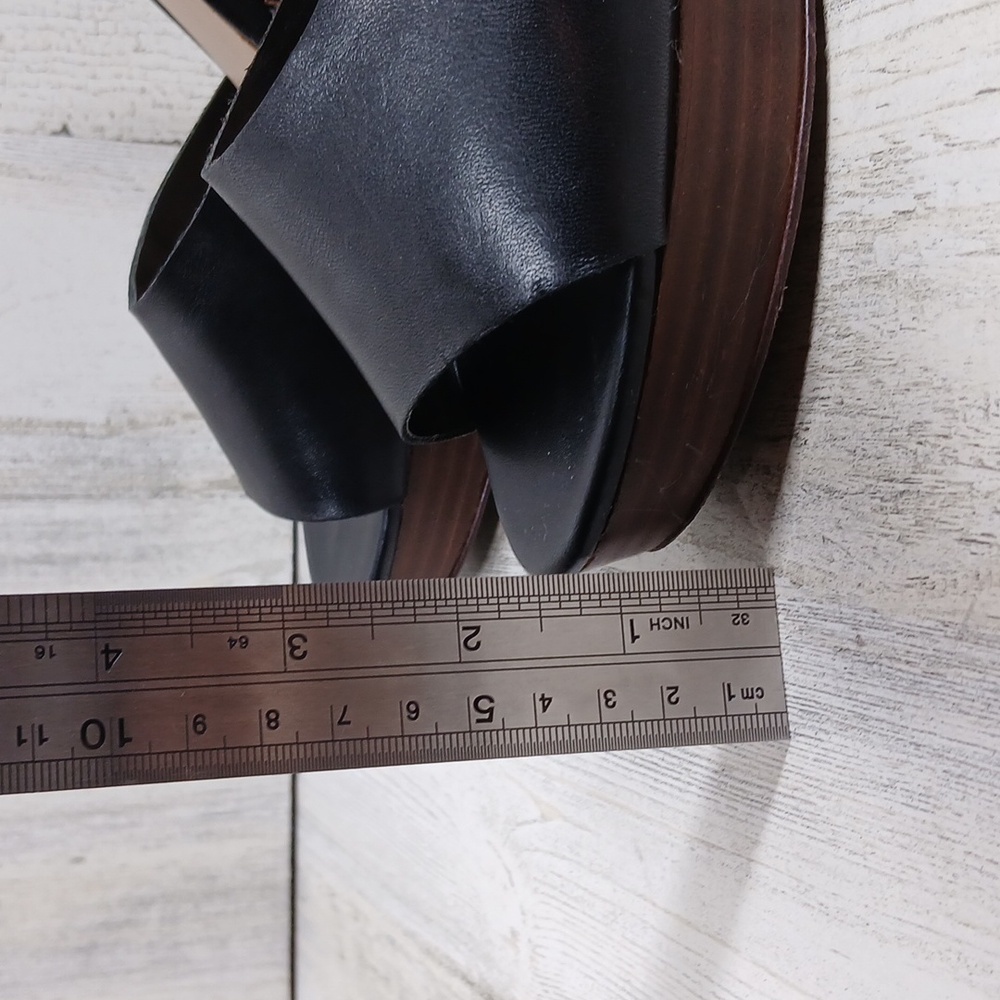 Bleecker & Bond Black Brown Sienna Platform Block Heel Sandals #560 - Picture 14 of 14